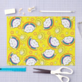 Papier Mousseline Papier Tissu Arc-en-ciel Soleil Nuages Jaune (Artisanat)