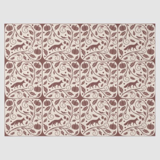 Papier Mousseline Papier Tissu Autum Cosy (Recto)