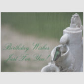 Papier Mousseline Papier Tissu Avec Colibri (Recto)