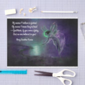 Papier Mousseline Papier Tissu avec Fée et Poème (Artisanat)