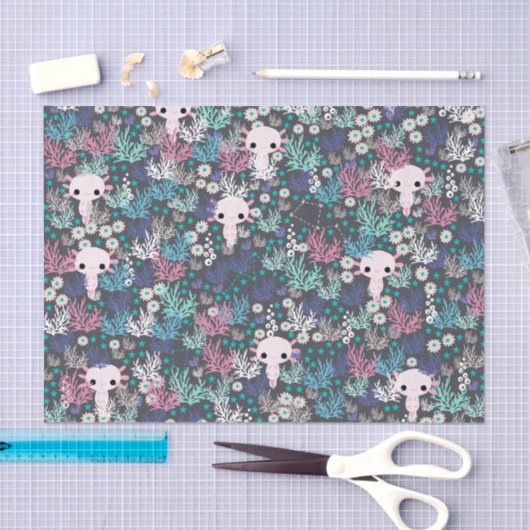 Papier Mousseline Papier Tissu Axolotl (Artisanat)