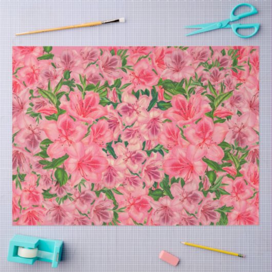 Papier Mousseline Papier Tissu Azalea Pretty Rose (Artisanat)