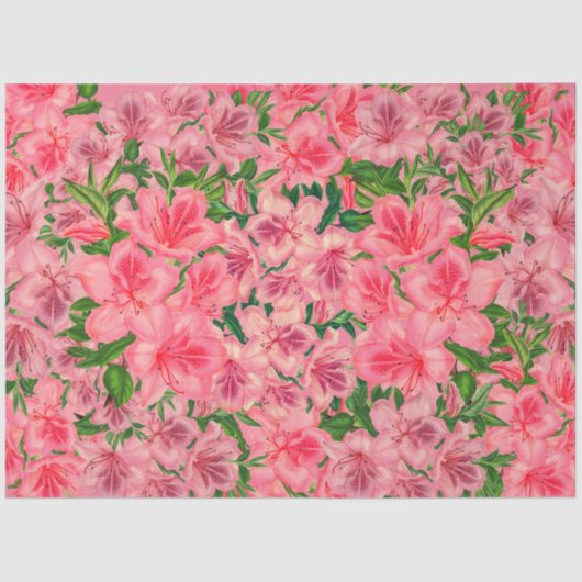 Papier Mousseline Papier Tissu Azalea Pretty Rose (Recto)