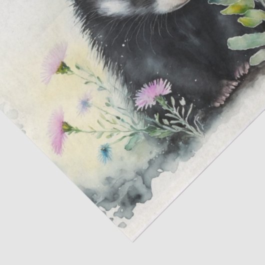 Papier Mousseline Papier Tissu Bébé Skunks (Détail)