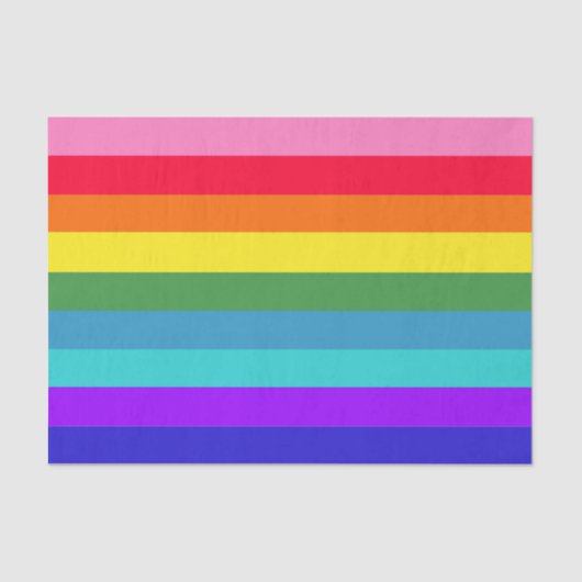 Papier Mousseline Papier tissu Big Rainbow Stripes (Recto)