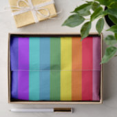 Papier Mousseline Papier tissu Big Rainbow Stripes (Cadeau)