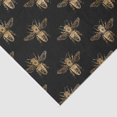 Papier Mousseline Papier Tissu Black & Gold Queen Bee (Détail)