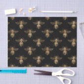 Papier Mousseline Papier Tissu Black & Gold Queen Bee (Artisanat)
