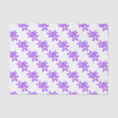 Papier Mousseline Papier Tissu Blanc Fleur Motif Violet (Recto)