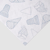 Papier Mousseline Papier Tissu Bleu Cones (Détail)