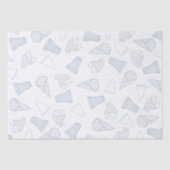 Papier Mousseline Papier Tissu Bleu Cones (Recto)