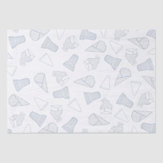 Papier Mousseline Papier Tissu Bleu Cones