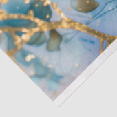 Papier Mousseline Papier Tissu bleu et or côtier (Détail)