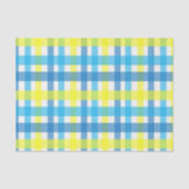 Papier Mousseline Papier Tissu bleu jaune Plat (Recto)