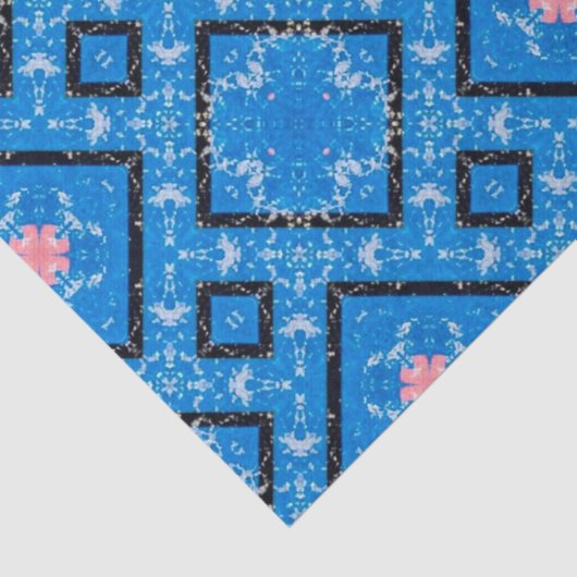 Papier Mousseline Papier Tissu Bleu Noir Perdu (Détail)