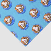 Papier Mousseline Papier Tissu bleu Piggy Booboo (Détail)