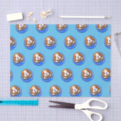 Papier Mousseline Papier Tissu bleu Piggy Booboo (Artisanat)