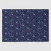 Papier Mousseline Papier Tissu Blue Deer (Recto)