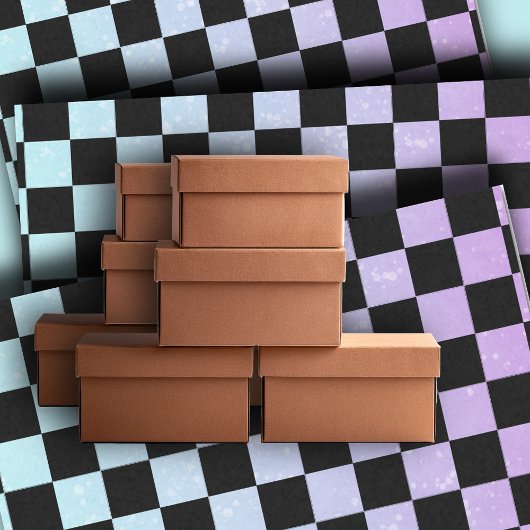 Papier Mousseline Papier Tissu Boho Blue et violet