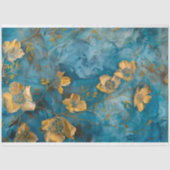 Papier Mousseline Papier Tissu Botanique En Fleur D'Or (Recto)