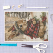 Papier Mousseline Papier Tissu Bunny de Noël (Artisanat)