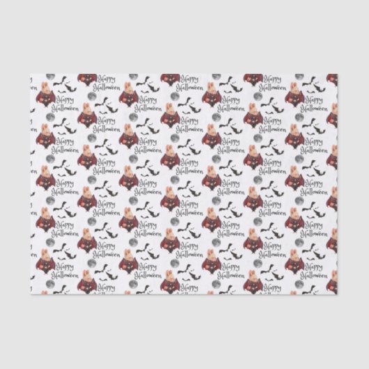 Papier Mousseline Papier Tissu Bunny Halloween (Recto)
