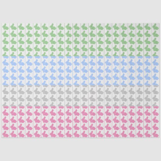 Papier Mousseline Papier Tissu Bunny Pastel de Pâques (Recto)