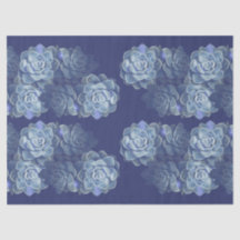 Papier Tissu Cactus Bleu