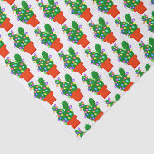 Papier Mousseline Papier Tissu Cactus Christmas Tree (Détail)