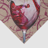 Papier Mousseline Papier Tissu Cadeau Vin (Détail)