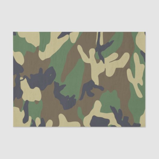 Papier Mousseline Papier Tissu Camo (Recto)
