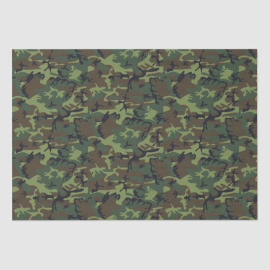 Papier Mousseline Papier Tissu Camouflage (Recto)