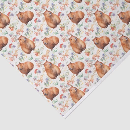 Papier Mousseline Papier Tissu Capybara (Détail)