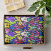 Papier Mousseline Papier Tissu CATS (Cadeau)