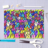 Papier Mousseline Papier Tissu CATS (Artisanat)