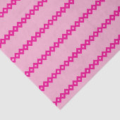 Papier Mousseline Papier Tissu - Chaîne Rose de Formes Diamantes (Détail)