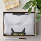 Papier Mousseline Papier Tissu Chat noir Bow Bow (Cadeau)