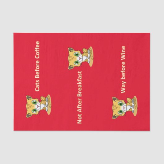 Papier Mousseline Papier Tissu Chats Chatons Avant Après Le Vin De C (Recto)