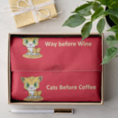 Papier Mousseline Papier Tissu Chats Chatons Avant Après Le Vin De C (Cadeau)