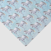 Papier Mousseline Papier Tissu Cheval Blanc (Détail)