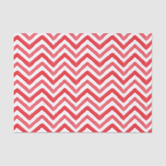 Papier Mousseline Papier Tissu Chevron couleur Aquarelle Rouge (Recto)