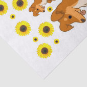 Papier Mousseline Papier Tissu Chien Chien Tournesol (Détail)