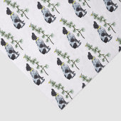 Papier Mousseline Papier Tissu Chien Oiseau (Détail)