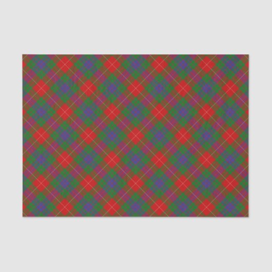 Papier Mousseline Papier Tissu Clan Fraser Tartan (Recto)