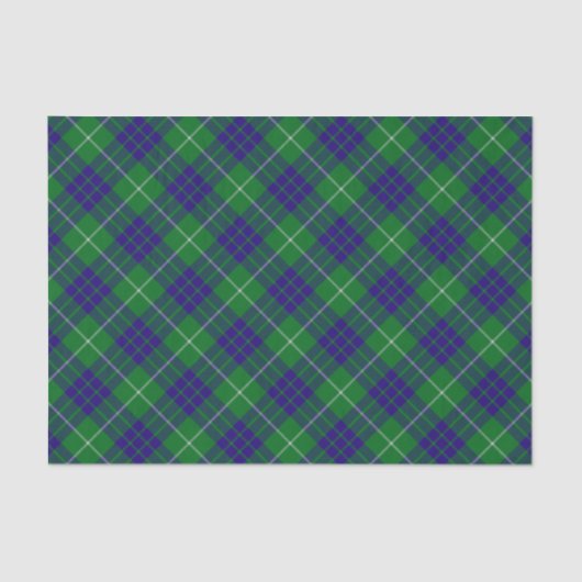 Papier Mousseline Papier Tissu Clan Hamilton Chasse Tartan (Recto)