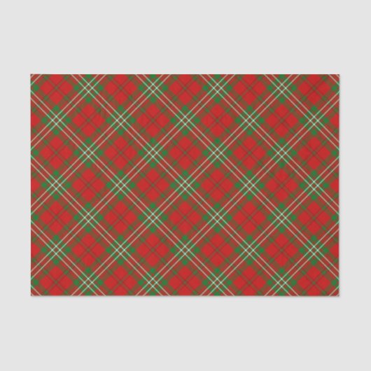 Papier Mousseline Papier Tissu Clan Scott Red Tartan (Recto)