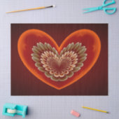 Papier Mousseline papier tissu coeur de l'amour (Artisanat)