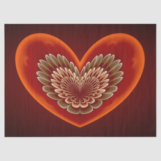 Papier Mousseline papier tissu coeur de l'amour (Recto)