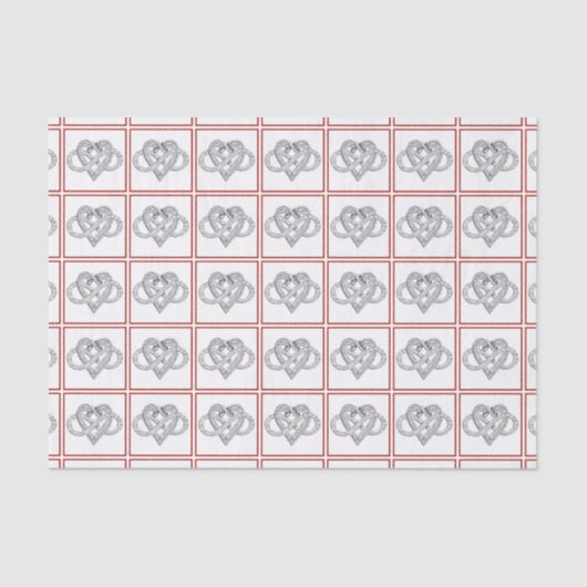 Papier Mousseline Papier Tissu Coeur Infini (Recto)