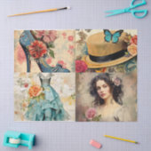Papier Mousseline Papier Tissu Collage Girly Dreams (Artisanat)